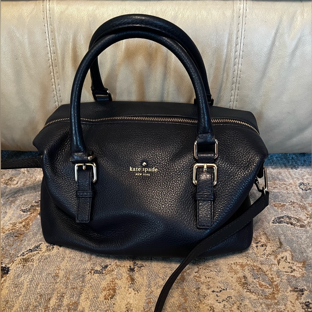 Blue Pebble Leather Kate Spade Purse